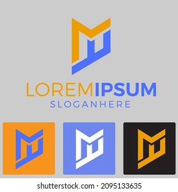 M, Y letter design template