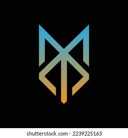 M Y letter initial creative logo design symbol.