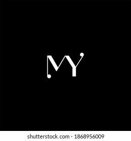 M Y letter logo creative design on black color background. my monogram