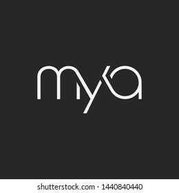 M Y A letters Joint logo icon vector for business card and corporate identity.