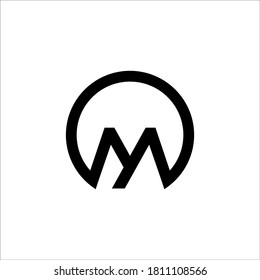 M Y logo design vector sign