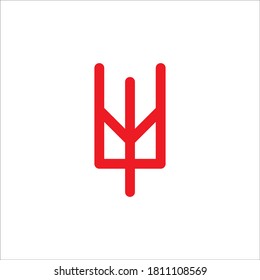 M Y logo design vector sign