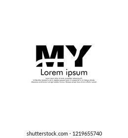 M Y MY Initial abstract logo concept vector for your company