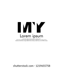 M Y MY Initial abstract logo concept vector for your company