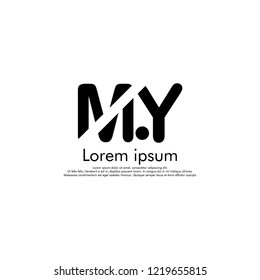 M Y MY Initial abstract logo concept vector for your company