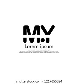 M Y MY Initial abstract logo concept vector for your company