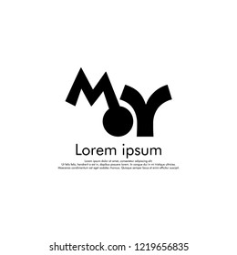 M Y MY Initial abstract logo concept vector for your company