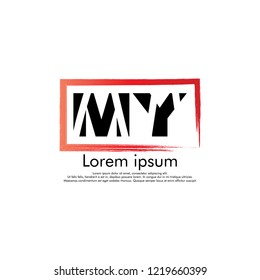 M Y MY Vector initial abstract logo concept for your company.