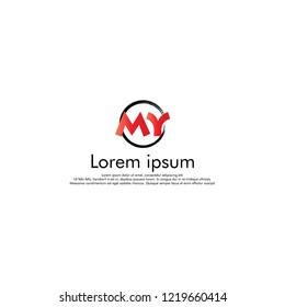 M Y MY Vector initial abstract logo concept for your company.