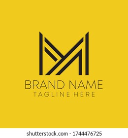 m y real estate letter logo design. m y letter ui iconic logo