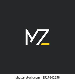 M & Z joint logo design vector