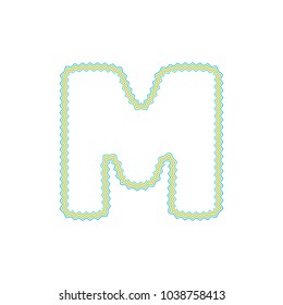 M Zigzag Letter Logo Icon Design