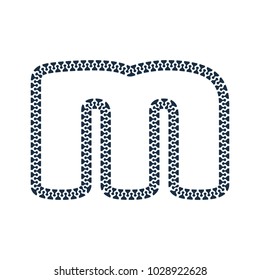 M Zip Letter Logo Icon Design