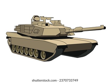 M1 Abrams armored tanks vector design