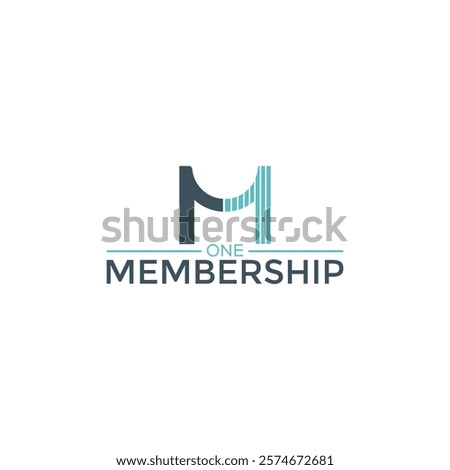M1 Abstract monogram icon illustration One Membership Logo.