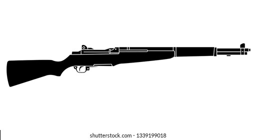 M1 Garand semi-automatic rifle  silhouette
