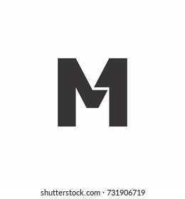 M1 initial letter number, bold creative logo.