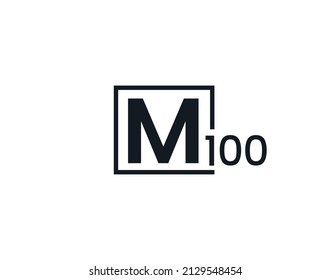 M100, 100M Initial letter logo