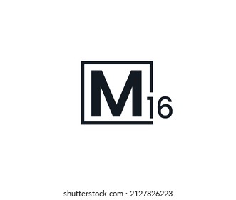 M16, 16M Logo de la letra inicial