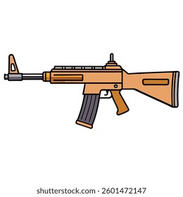 M16 gun, police weapon vector design, military vector design illustration.
