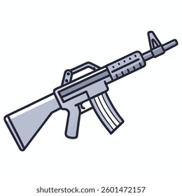 M16 gun, police weapon vector design, military vector design illustration.