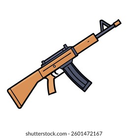 M16 gun, police weapon vector design, military vector design illustration.