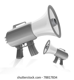 m-16 rifle loudspeaker, megaphone machine gun, automatic weapon bullhorn