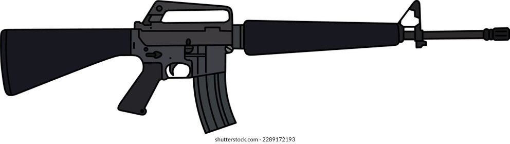 M16 rifle vector vektor image