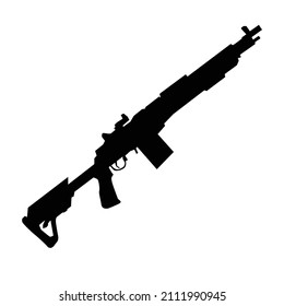 M1A Riffle Gun Silhouette Vector Design