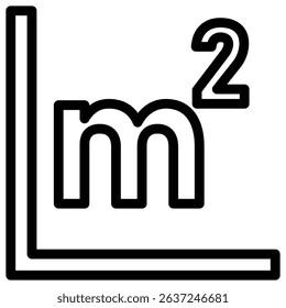 m2 icon Simple thin line stroke