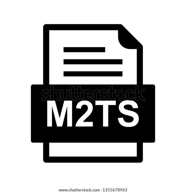 M2ts File Document Icon Stock Vector Royalty Free 1355678963
