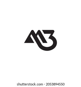 Vector de plantilla de diseño de logotipo M3
