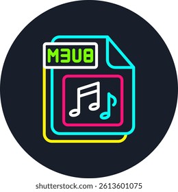 M3U8 Line Multi Colour Circle