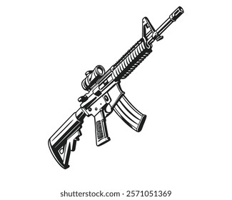 M416 gun, gun vector , best gun m416