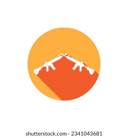 M416 weapon icon vector template illustration logo design