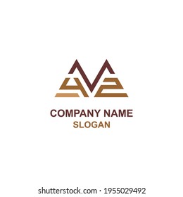 M42 letter and number initial logo, bold logo with mountain triangle shape.