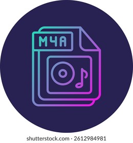 M4A Line Circle Gradient Style