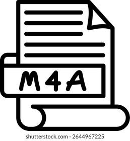 Arquivo de música de áudio M4A MPEG 4