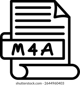 Formato de áudio M4A MPEG 4 apenas