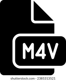 m4v glyph icon illustration vector