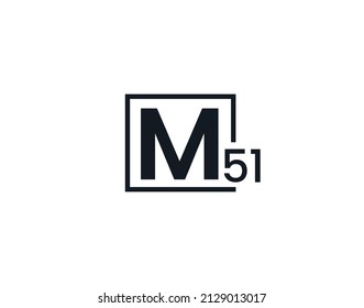 M51, 51M Initial letter logo