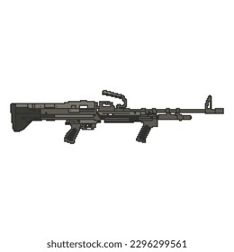 M60E3, metralleta en píxeles