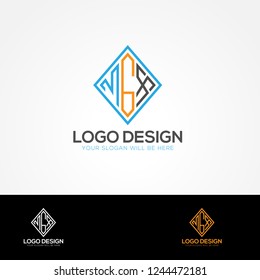M6X Letter Logo With Rectangular Shape
