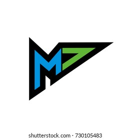 M7 initial letter logo design template vector
