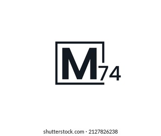 M74, 74M Initial letter logo