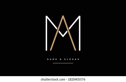 AM ,MA ,A ,M  Abstract Letters Logo Monogram