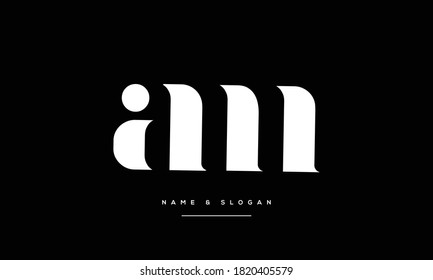 AM ,MA ,A ,M  Abstract Letters Logo Monogram