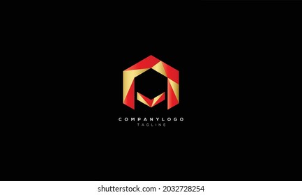 AM MA Abstract initial monogram letter alphabet logo design