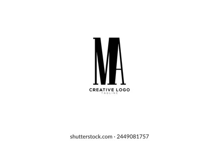 MA Abstract initial monogram letter alphabet logo design