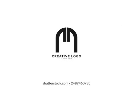 AM MA Abstractas inicial monograma letra alfabeto logo diseño